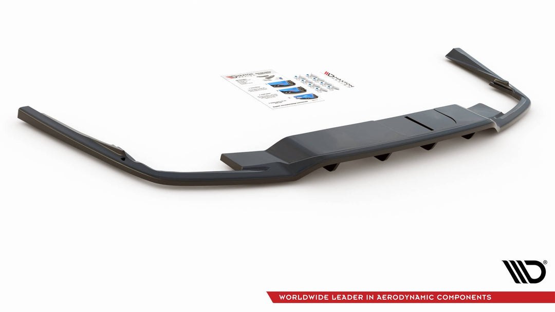 CENTRAL REAR SPLITTER (WITH VERTICAL BARS) VOLVO S60 R-DESIGN MK3