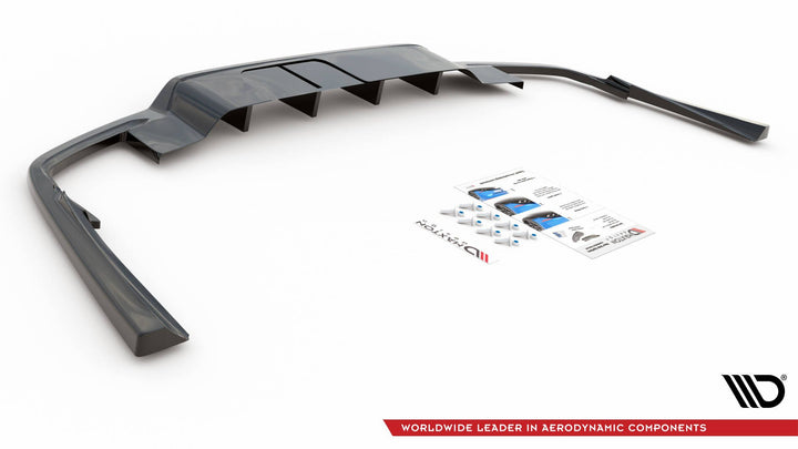 CENTRAL REAR SPLITTER (WITH VERTICAL BARS) VOLVO S60 R-DESIGN MK3