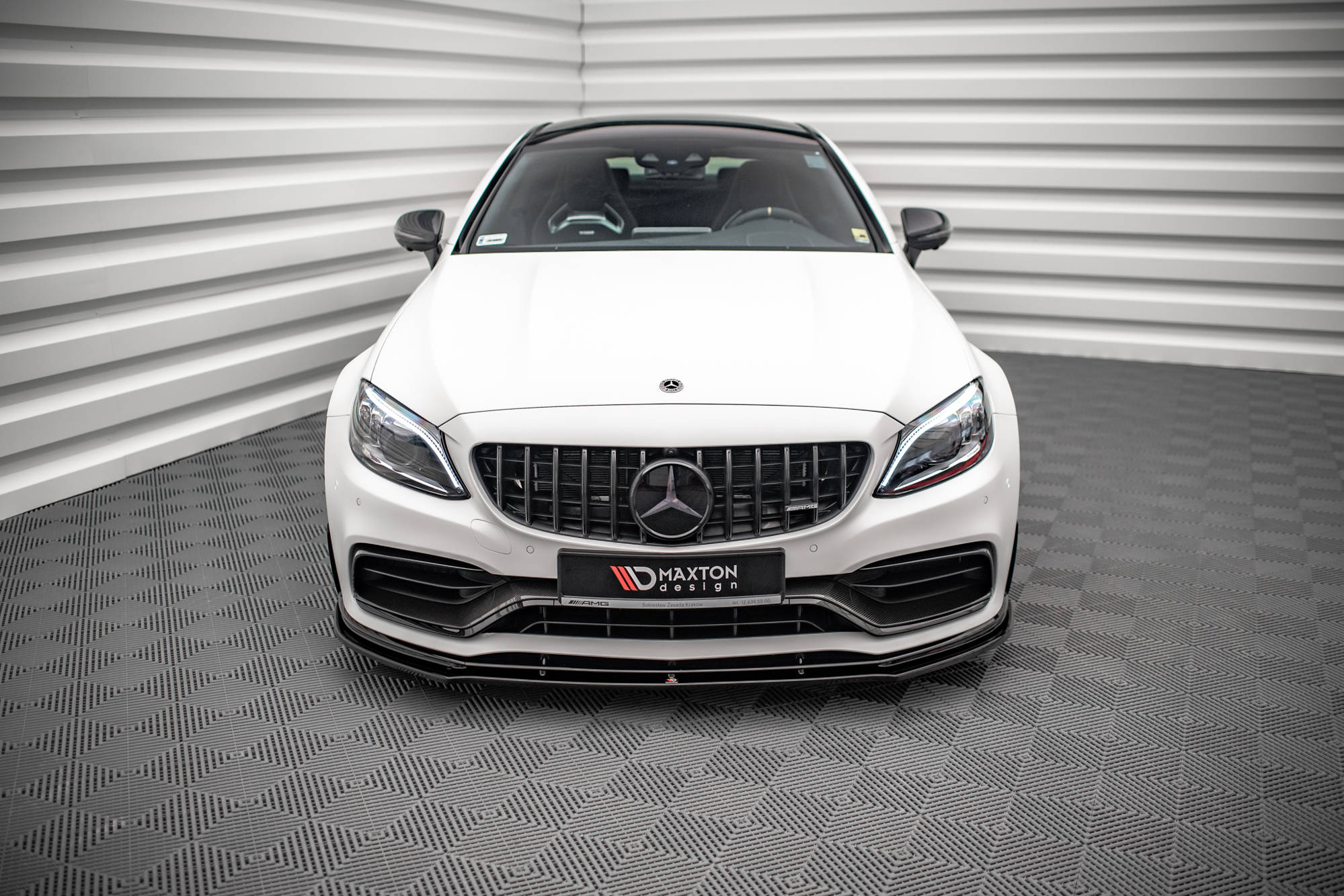 Carbon Fiber Front Spoiler Splitter Lip – Fits Mercedes A205 C205 C63 AMG Coupe