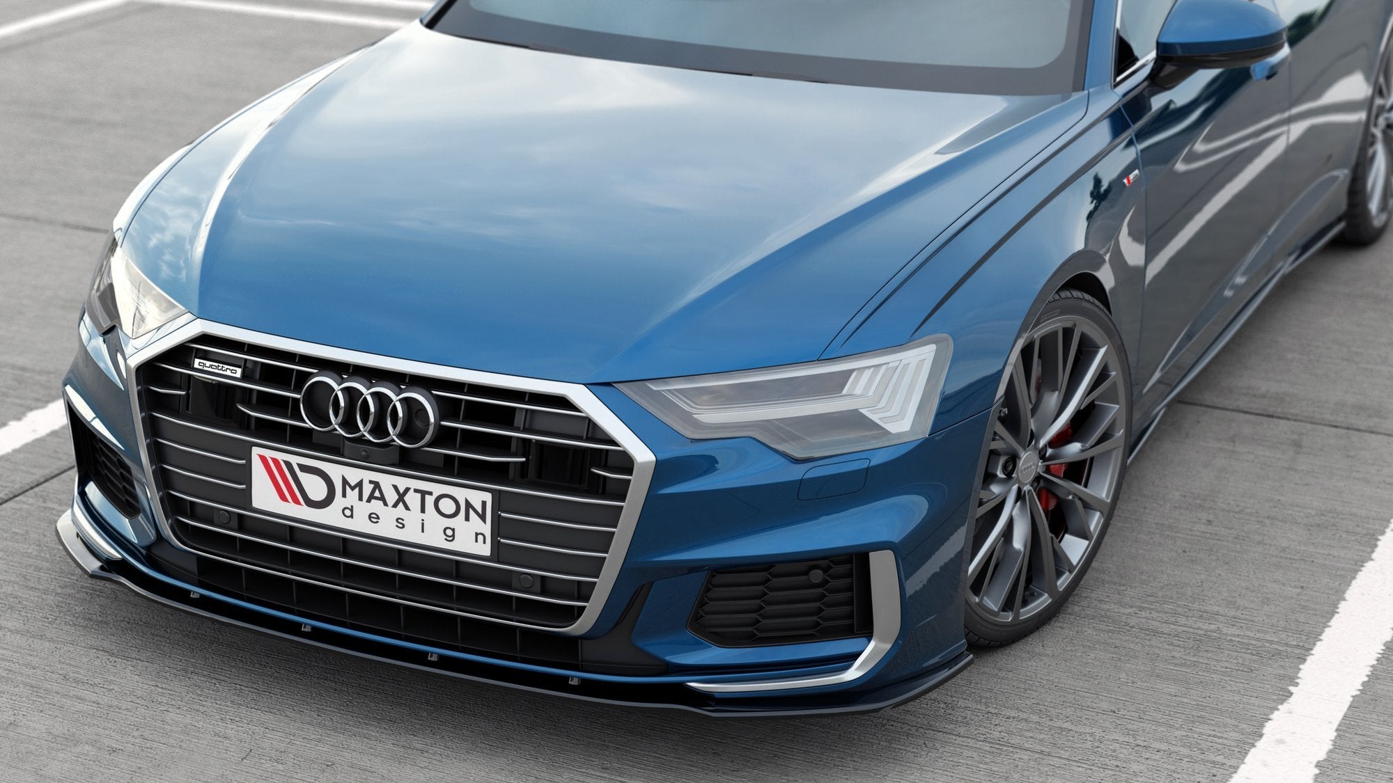 FRONT SPLITTER V.2 AUDI A6 S-LINE / S6 C8 – Maxton Design USA