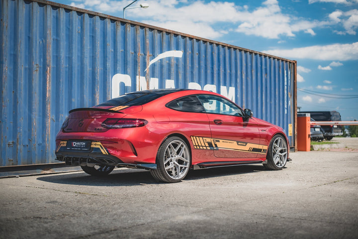 RACING DURABILITY REAR SIDE SPLITTERS + FLAPS MERCEDES-AMG C43 COUPE C205