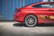 RACING DURABILITY REAR SIDE SPLITTERS + FLAPS MERCEDES-AMG C43 COUPE C205
