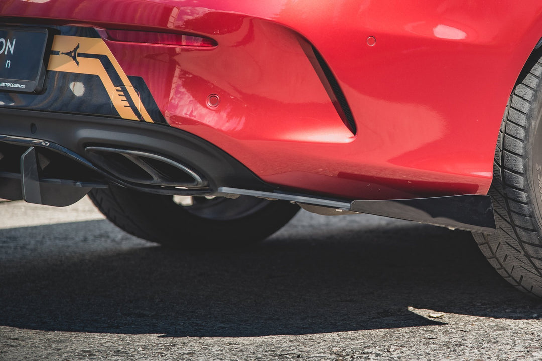 RACING DURABILITY REAR SIDE SPLITTERS + FLAPS MERCEDES-AMG C43 COUPE C205