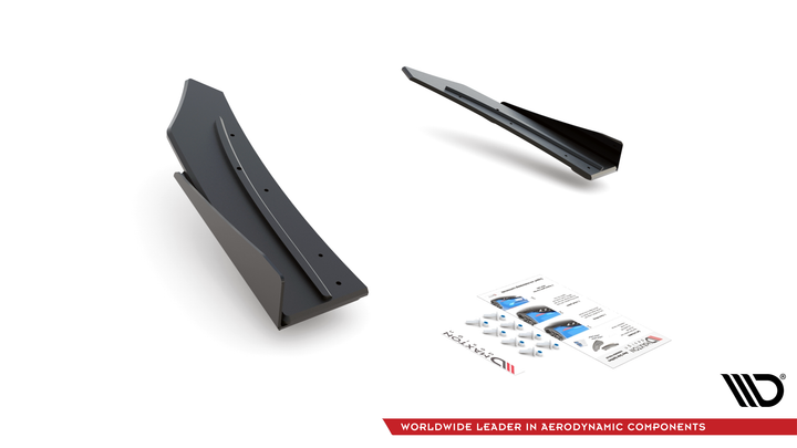 RACING DURABILITY REAR SIDE SPLITTERS + FLAPS MERCEDES-AMG C43 COUPE C205