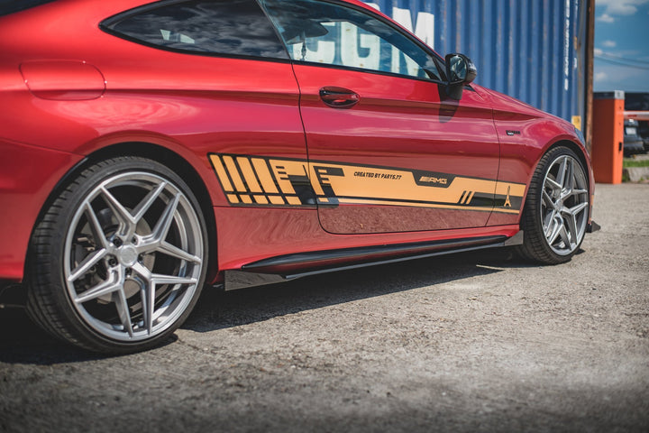 RACING DURABILITY SIDE SKIRTS DIFFUSERS + FLAPS MERCEDES-AMG C43 COUPE C205