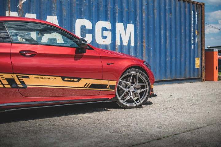 RACING DURABILITY SIDE SKIRTS DIFFUSERS + FLAPS MERCEDES-AMG C43 COUPE C205