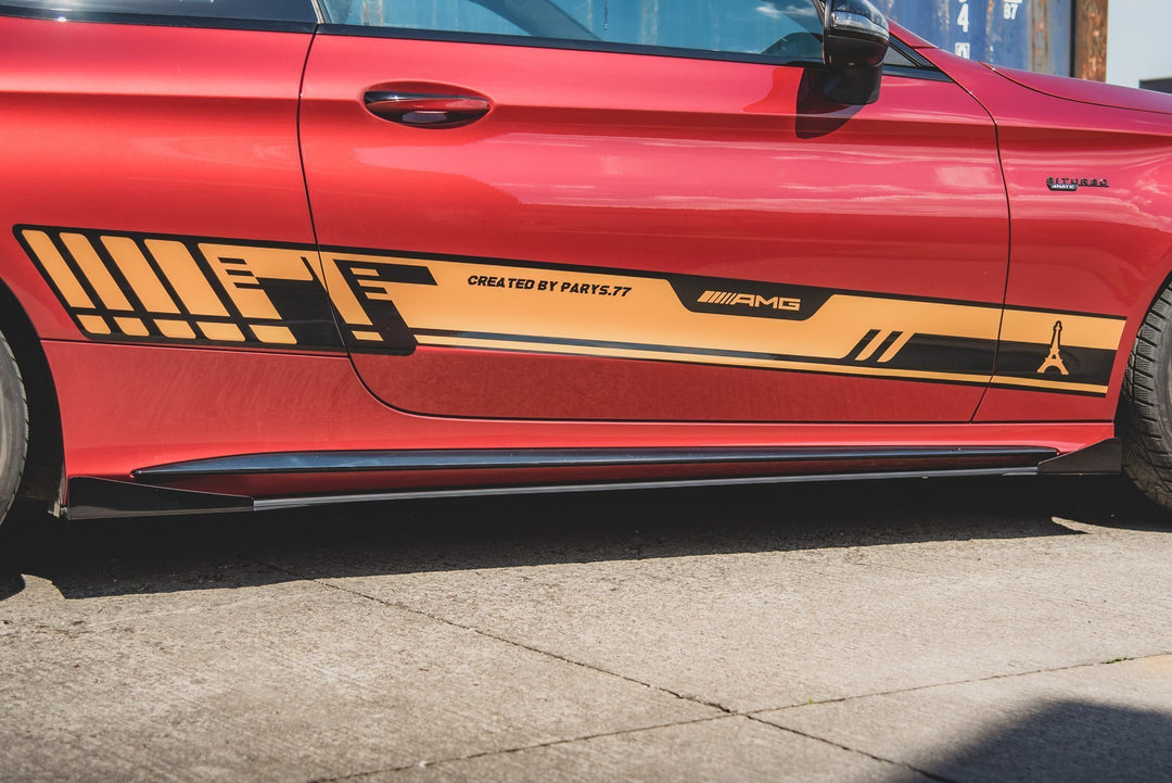 RACING DURABILITY SIDE SKIRTS DIFFUSERS + FLAPS MERCEDES-AMG C43 COUPE C205
