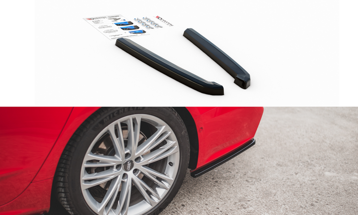 REAR SIDE SPLITTERS AUDI S7 C8 S-LINE (set for Maxton valance)