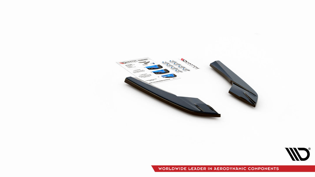 REAR SIDE SPLITTERS AUDI S3 SEDAN 8V (set for Maxton valance)