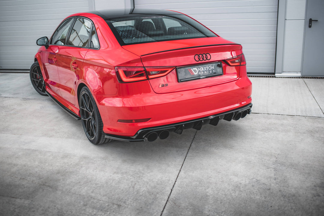 REAR SIDE SPLITTERS AUDI S3 SEDAN 8V (set for Maxton valance)