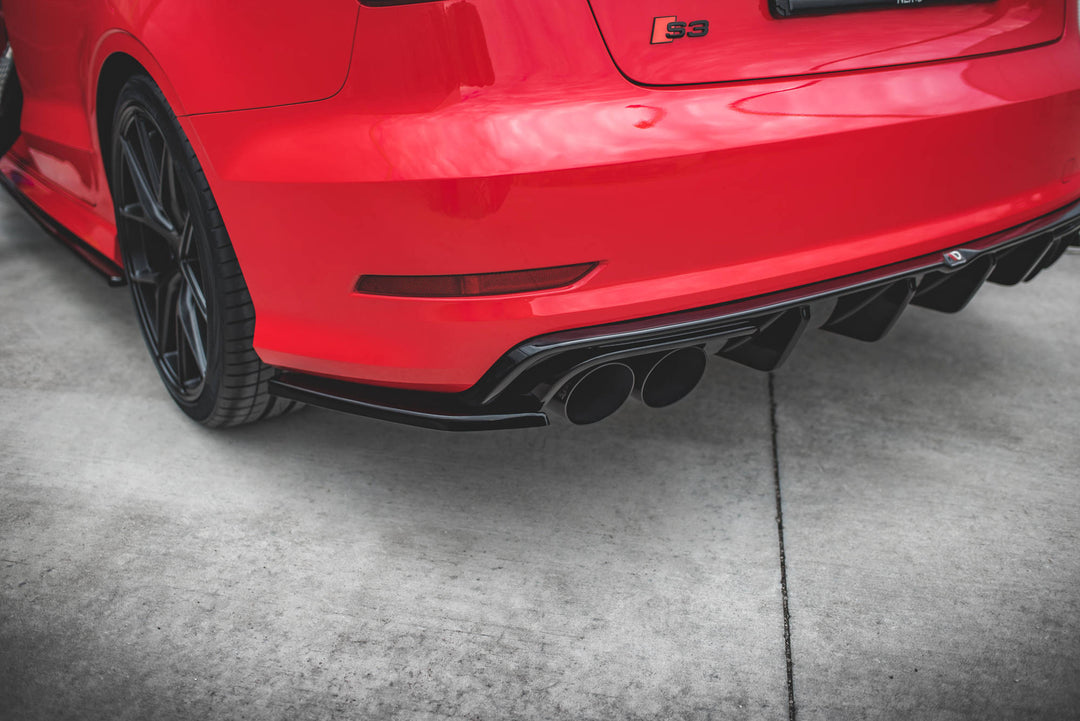 REAR SIDE SPLITTERS AUDI S3 SEDAN 8V (set for Maxton valance)