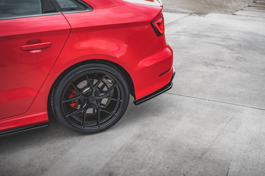 REAR SIDE SPLITTERS AUDI S3 SEDAN 8V (set for Maxton valance)
