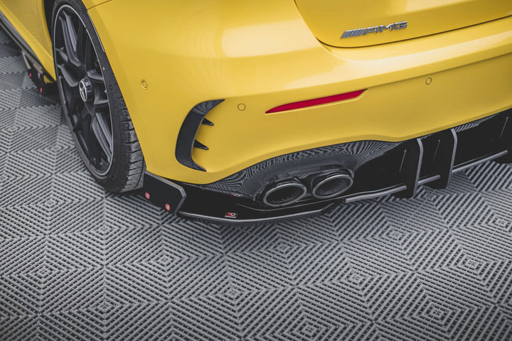 REAR SIDE SPLITTERS + FLAPS V.2 MERCEDES-AMG A45 S