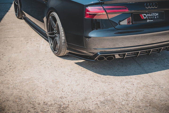 REAR SIDE SPLITTERS V.2 AUDI S8 D4 FACELIFT (set for Maxton valance)