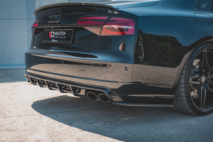 REAR SIDE SPLITTERS V.2 AUDI S8 D4 FACELIFT (set for Maxton valance)