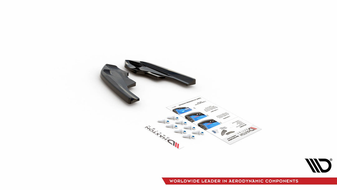 REAR SIDE SPLITTERS V.4 FOR VOLKSWAGEN GOLF R MK8 (SET FOR MAXTON VALANCE V.2)