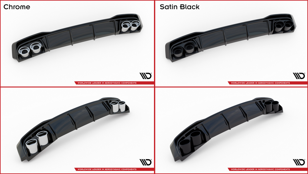 REAR VALANCE + EXHAUST ENDS IMITATION AUDI A6 C8 S-LINE