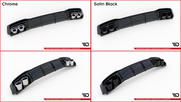 REAR VALANCE + EXHAUST ENDS IMITATION AUDI A6 C8 S-LINE