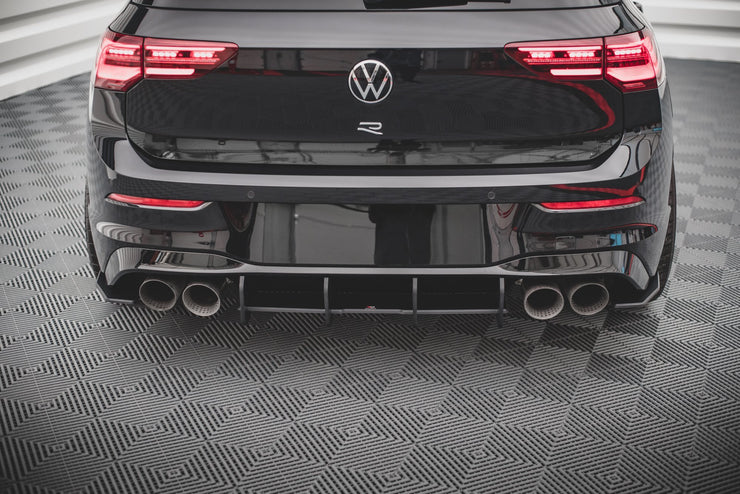 Heck Diffusor Seite V.6 + Flaps Volkswagen Golf R Mk8