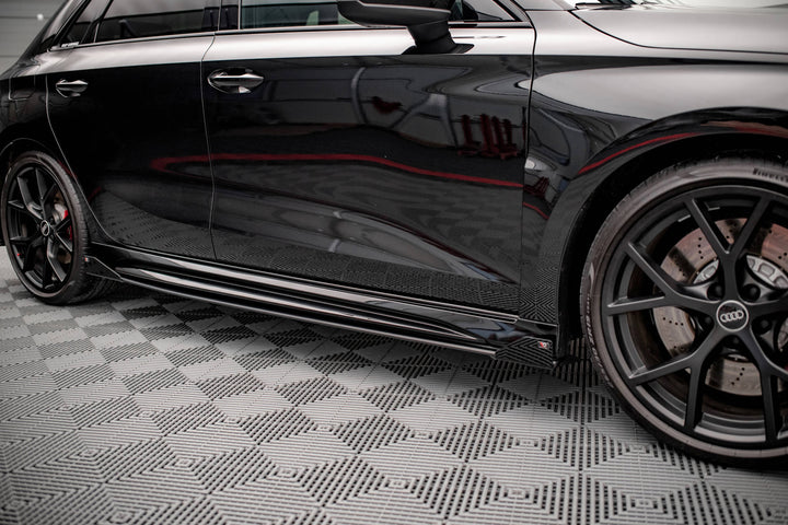 STREET PRO SIDE SKIRTS DIFFUSERS + FLAPS AUDI RS3 SPORTBACK / SEDAN 8Y