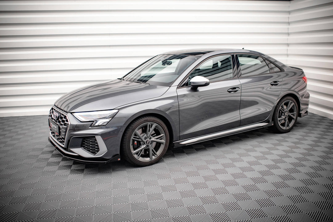 STREET PRO SIDE SKIRTS DIFFUSERS + FLAPS AUDI S3 / A3 S-LINE 8Y