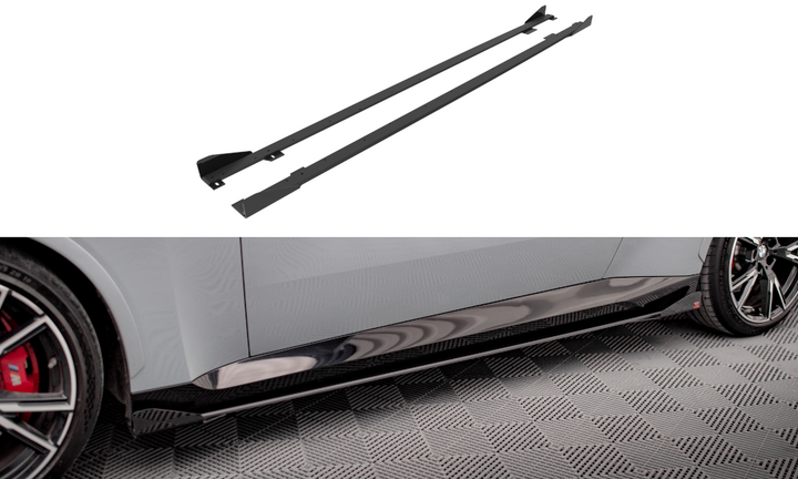 STREET PRO SIDE SKIRTS DIFFUSERS + FLAPS BMW 2 COUPE M-PACK / M240I G42