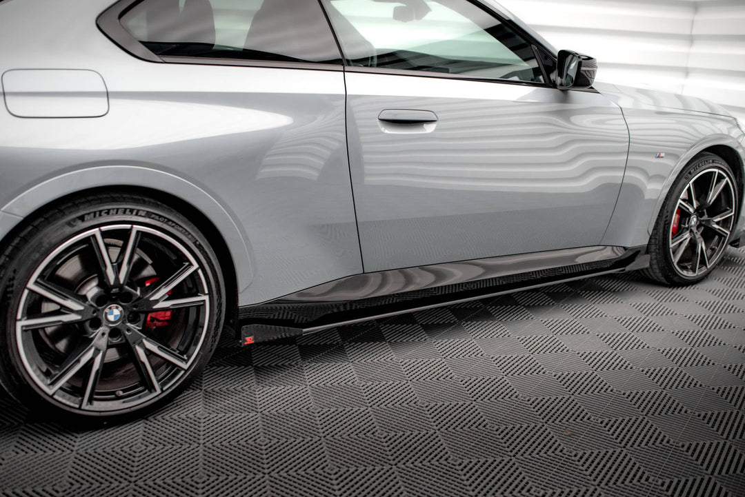 STREET PRO SIDE SKIRTS DIFFUSERS + FLAPS BMW 2 COUPE M-PACK / M240I G42