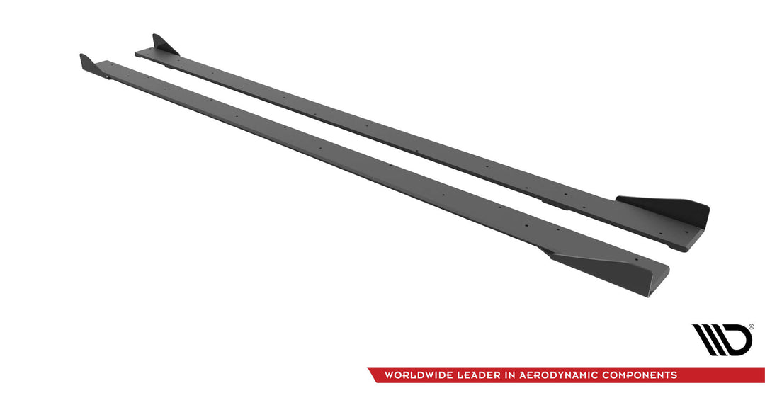 STREET PRO SIDE SKIRTS DIFFUSERS + FLAPS VOLKSWAGEN GOLF R MK7