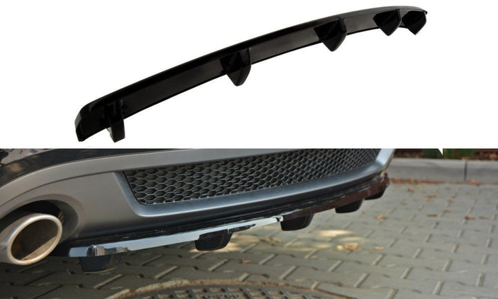 CENTRAL REAR SPLITTER AUDI A5 S-LINE 8T COUPE / SPORTBACK (WITH A VERTICAL BAR)