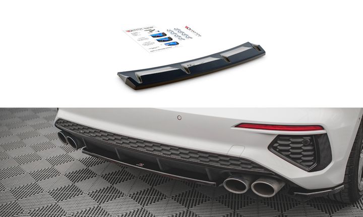 CENTRAL REAR SPLITTER FOR AUDI S3 Sportback 8Y
