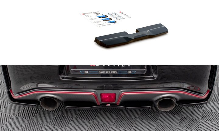 CENTRAL REAR SPLITTER FOR NISSAN 370Z NISMO FACELIFT