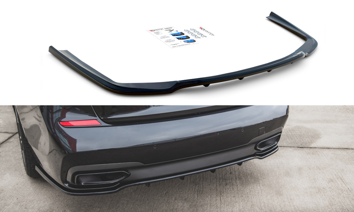 CENTRAL REAR SPLITTER (WITH VERTICAL BARS) FOR BMW 7 M-PACK G11