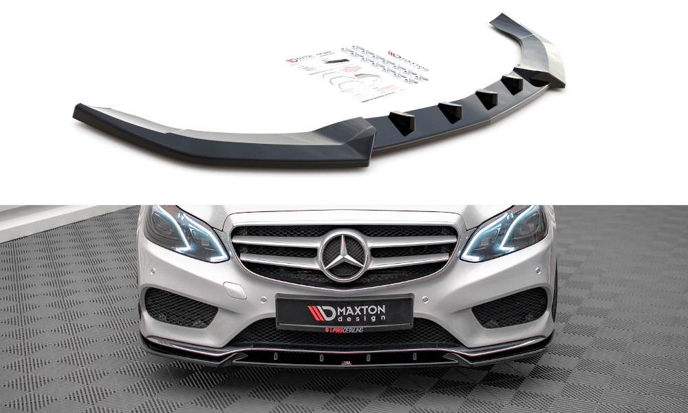 FRONT SPLITTER V.2 MERCEDES-BENZ E AMG-LINE SEDAN W212 FACELIFT