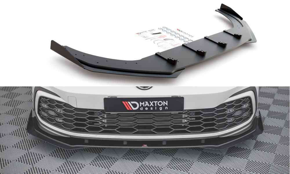 RACING DURABILITY FRONT SPLITTER + FLAPS VOLKSWAGEN GOLF 8 GTI / R-LINE
