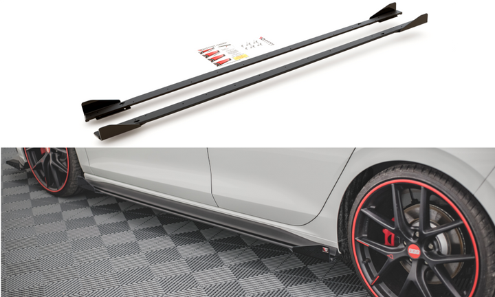 RACING DURABILITY SIDE SKIRTS DIFFUSERS + FLAPS VOLKSWAGEN GOLF 8 GTI / GTI CLUBSPORT / R-LINE