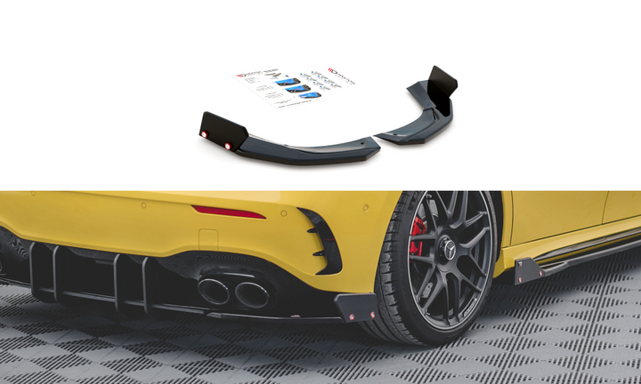 REAR SIDE SPLITTERS + FLAPS V.2 MERCEDES-AMG A45 S