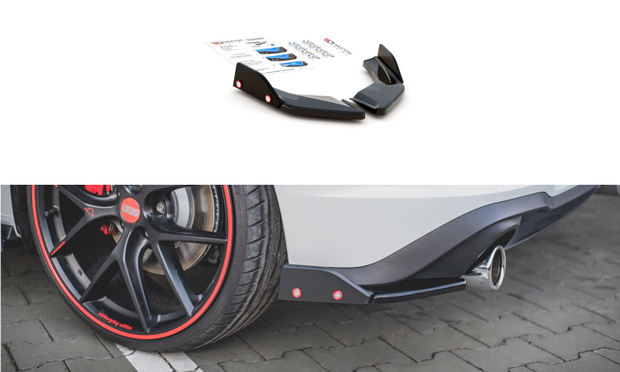 REAR SIDE SPLITTERS + FLAPS V.2 VOLKSWAGEN GOLF 8 GTI