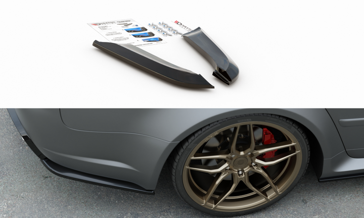 REAR SIDE SPLITTERS V.2 AUDI RS4 SEDAN B7 (set for Maxton valance)