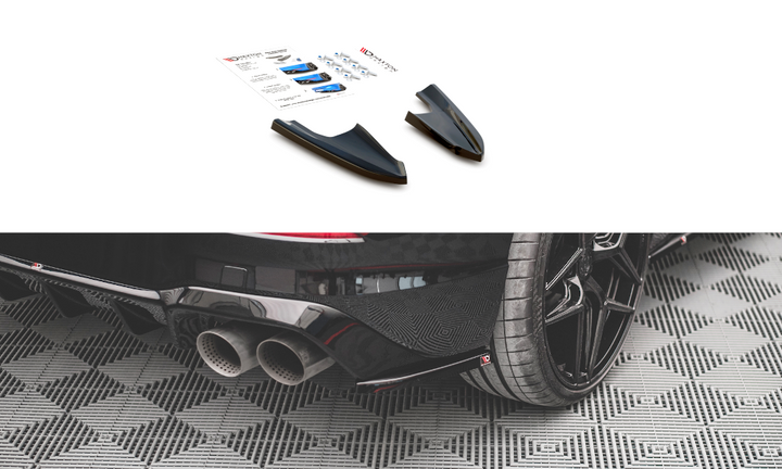 REAR SIDE SPLITTERS V.3 FOR VOLKSWAGEN GOLF R MK8 (SET FOR MAXTON VALANCE V1)