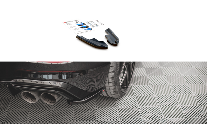 REAR SIDE SPLITTERS V.4 FOR VOLKSWAGEN GOLF R MK8 (SET FOR MAXTON VALANCE V.2)