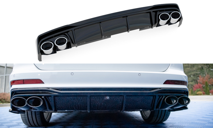 REAR VALANCE + EXHAUST ENDS IMITATION AUDI A6 C8 S-LINE