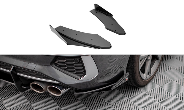 STREET PRO REAR SIDE SPLITTERS + FLAPS AUDI S3 SEDAN 8Y