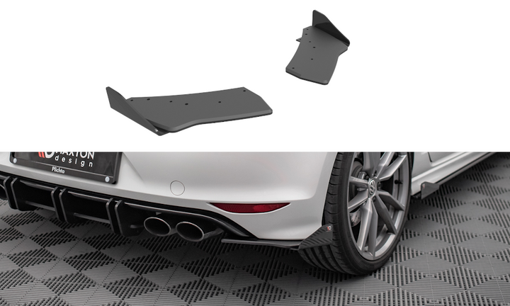 STREET PRO REAR SIDE SPLITTERS + FLAPS VOLKSWAGEN GOLF R MK7